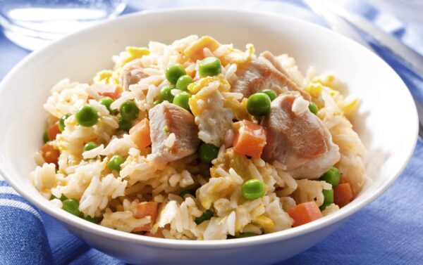 Reis mit Poulet mild (Kinder Portion)